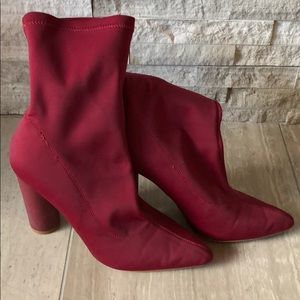 Burgundy Sock booties